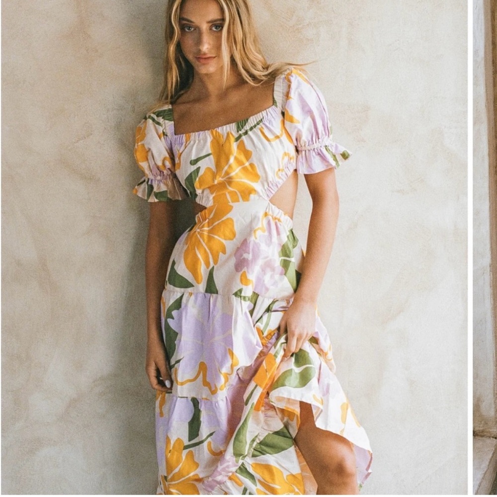 Sabo Floral Off-Shoulder Maxi Dress
